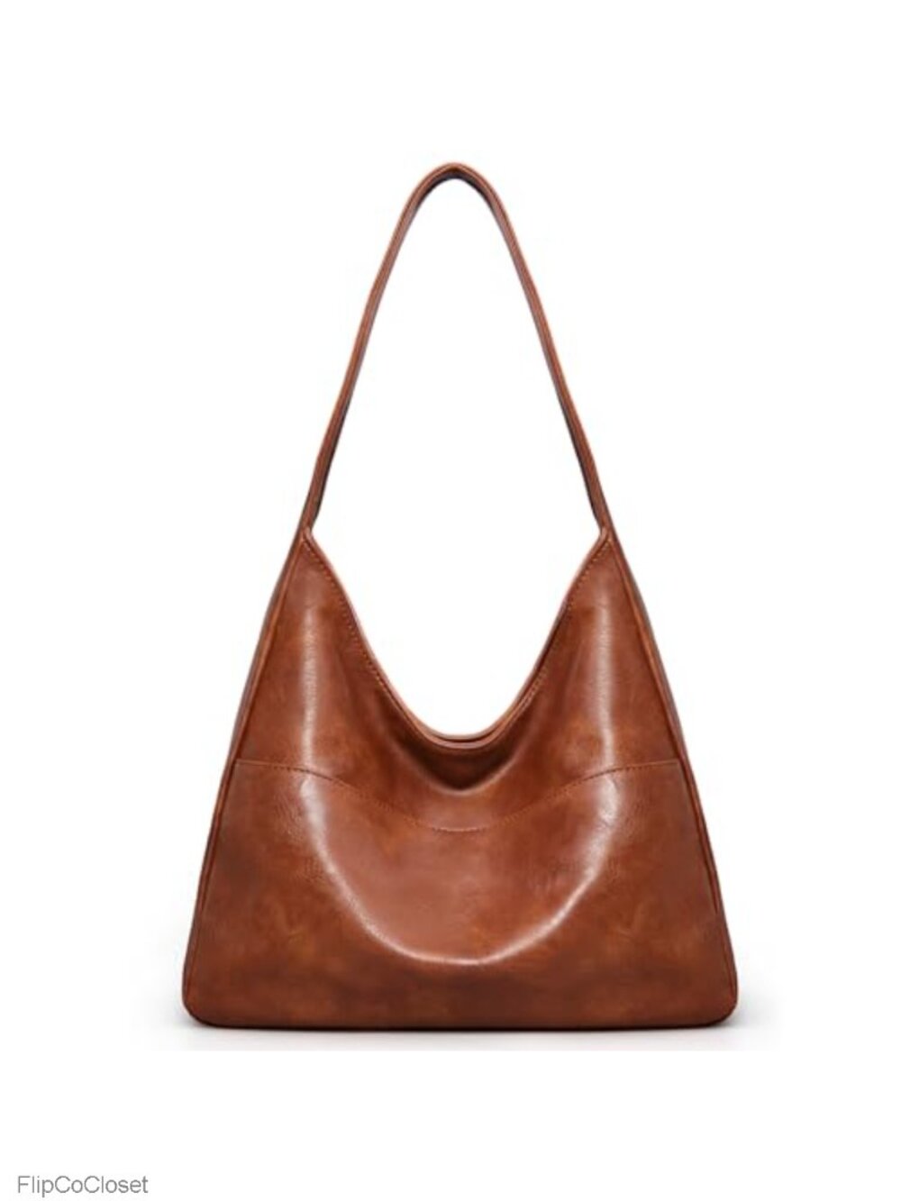 Slouchy Hobo Shoulder Bag Vegan Leather Women Daily Use